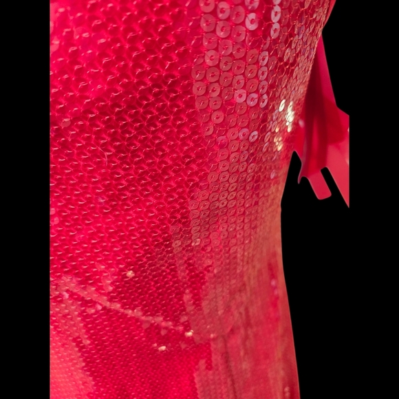 Huishan Zhang Chic Red Sequin And  Fringe Midi Dress - NWT - Picture 4 of 7